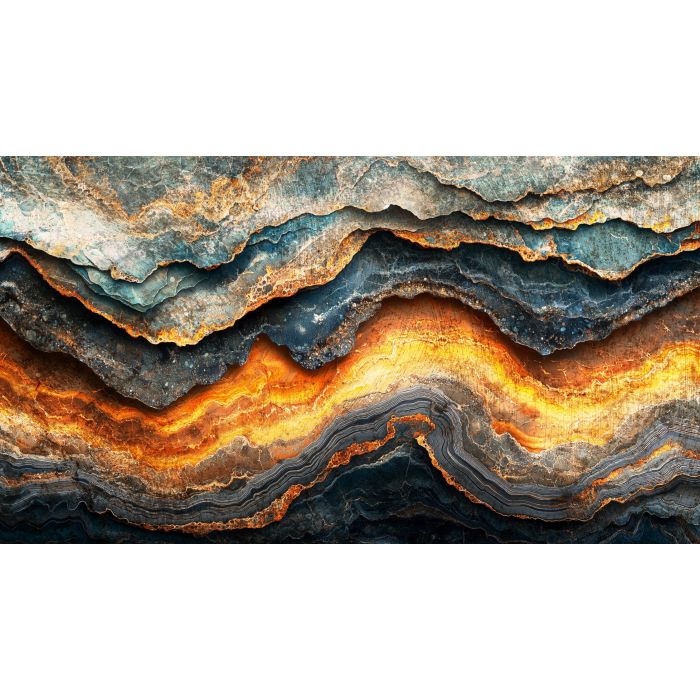 Abstract background forming an organic shape with waves and circles.Dark rock texture background with rough, cracked layers of stone. - ID # 2577626311