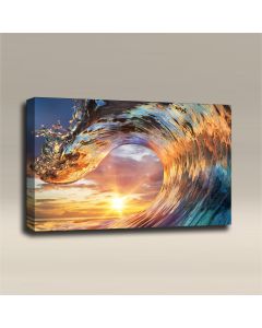 AcousticART Curated Nature Collection #N3L4 Sea water Ocean wave crest - Size: 36" W x 24" H x 2" - Landscape AcousticART Curated Nature Collection #N3L4 Sea water Ocean wave crest - Size: 36" W x 24" H x 2" - Landscape